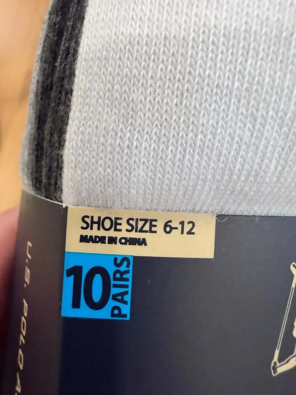 U.S. Polo Assn. Low Cut Socks Size 6-12 10-Pack